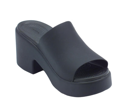 Crocs Crocs 209408 Brooklyn Slide Heel Black Sandali con tacco alto per Donna in gomma Black