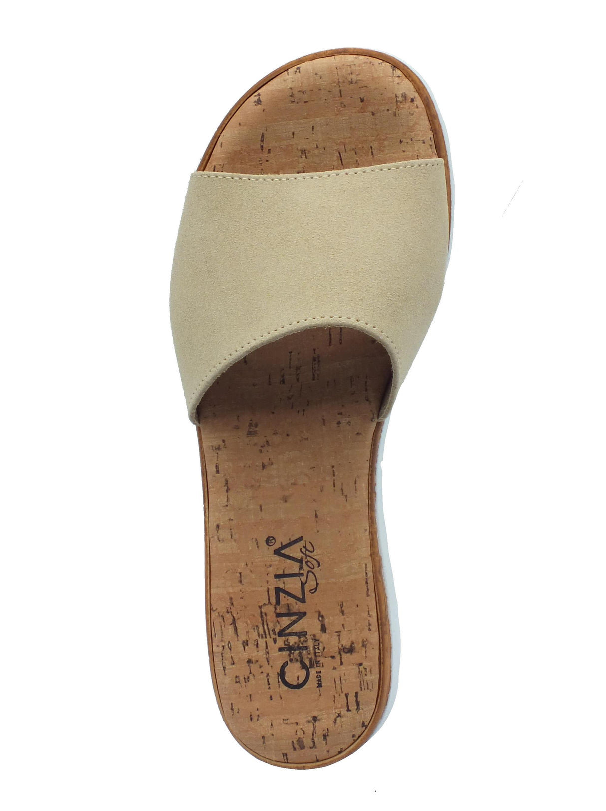 Cinzia Soft Cinzia Soft IAF23316C Cappuccino Sandali scalsati con zeppa per Donna in nabuk Cappuccino