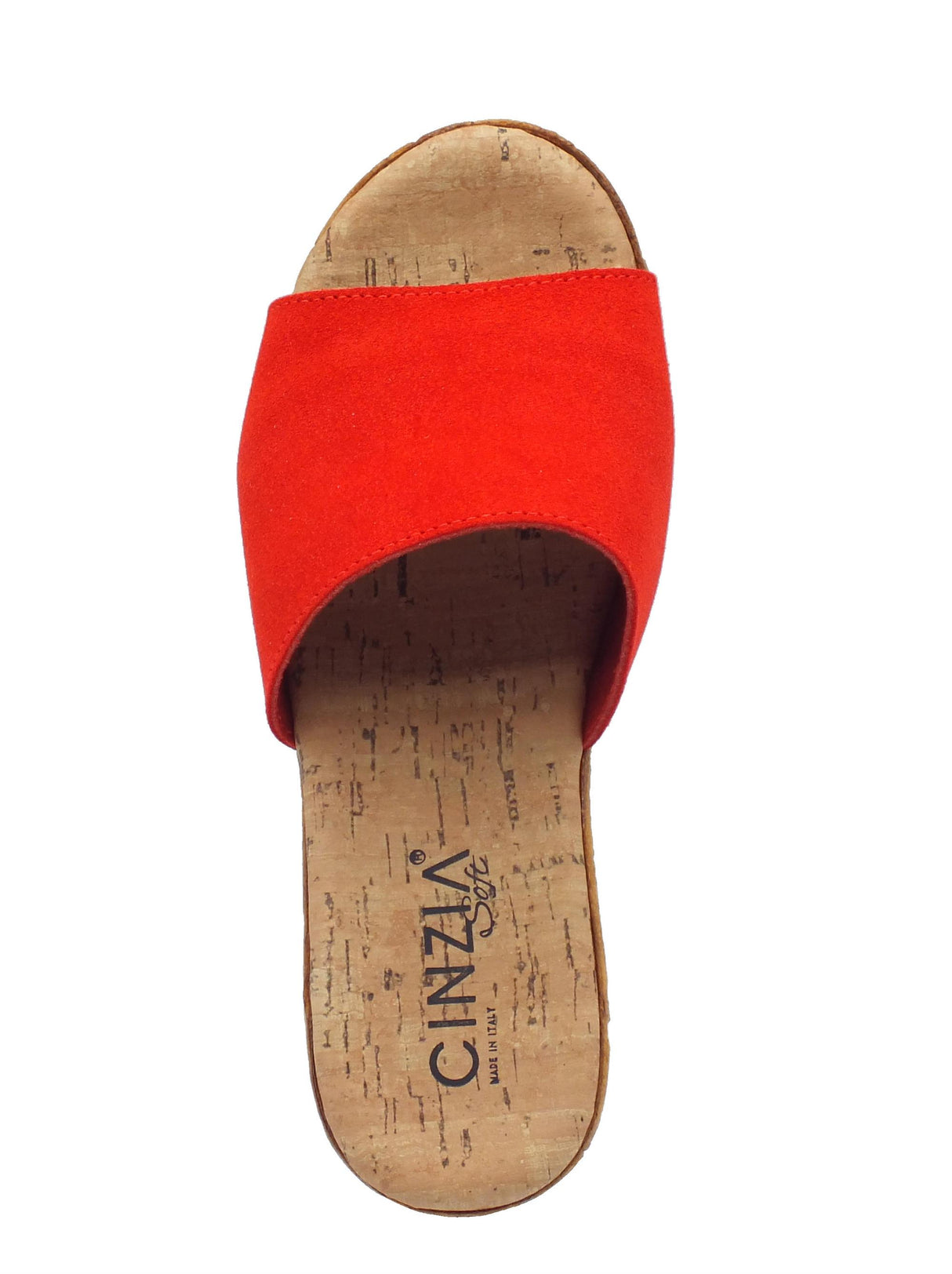 Cinzia Soft Cinzia Soft IAF53323 Rosso Sandali scalsati per Donna con zeppa alta in nabuk Rosso