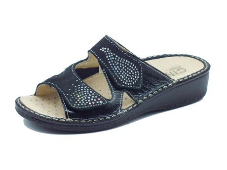 Cinzia Soft Cinzia Soft IM24259 Nero Ciabatte per Donna in pelle doppio strappo Nero