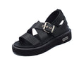 CULT CULT Sandali zeppa bassa Donna CLW344200 Ziggy Leather Black pelle nero Black