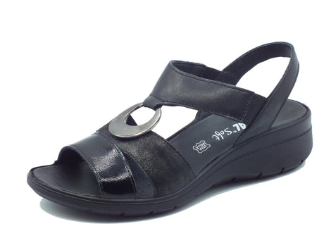 ENVAL Soft ENVAL Soft 5778600 Nappa Nero Sandali Confort per Donna in pelle con elastici Nero