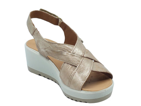 ENVAL Soft ENVAL Soft 5781133 Capra Sabbia Sandali Confort per Donna in pelle zeppa media Sabbia