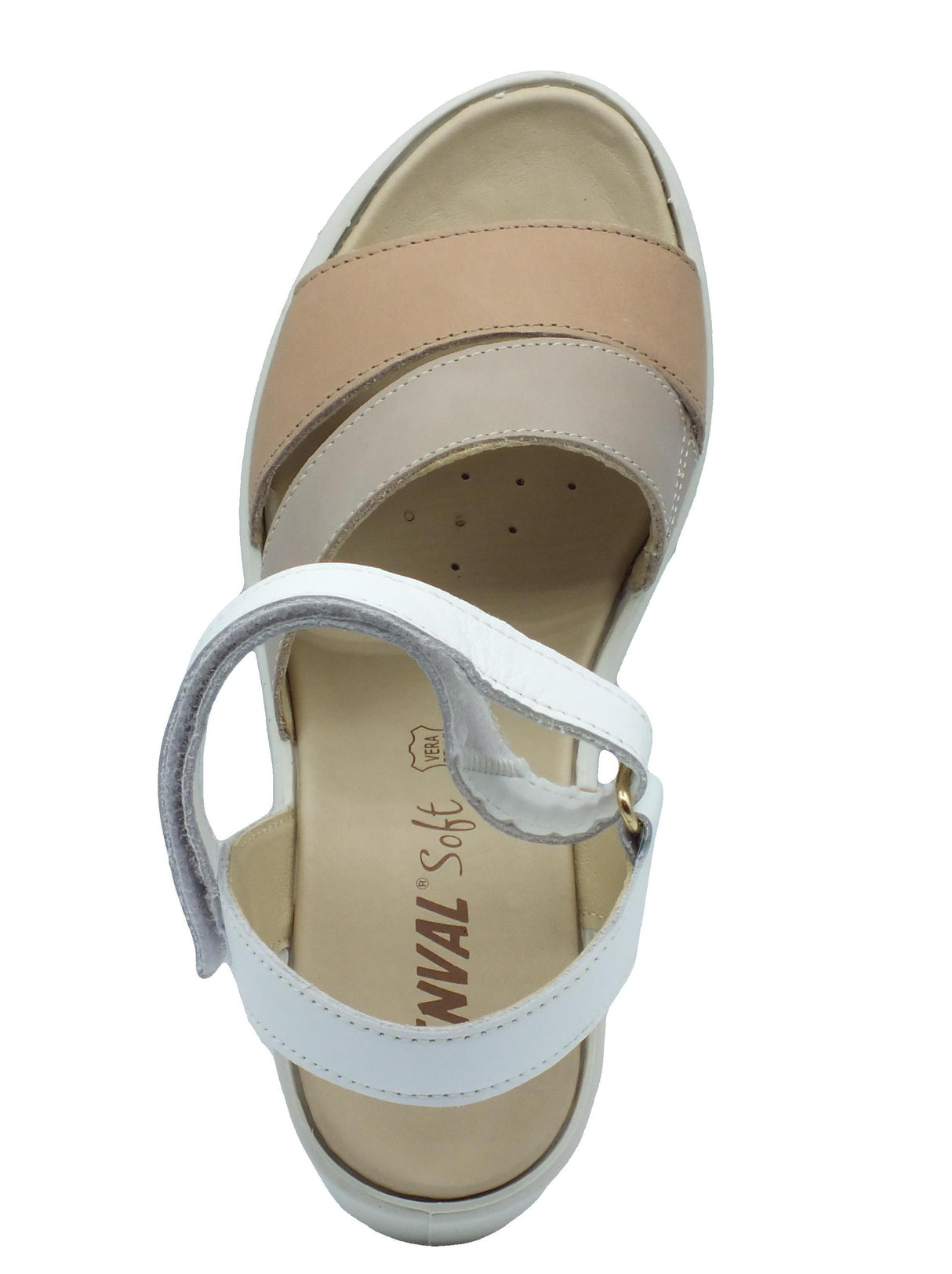 ENVAL Soft ENVAL Soft 5786122 Vitello Castoro Sandali Confort per Donna in pelle con zeppa alta Vitello Castoro