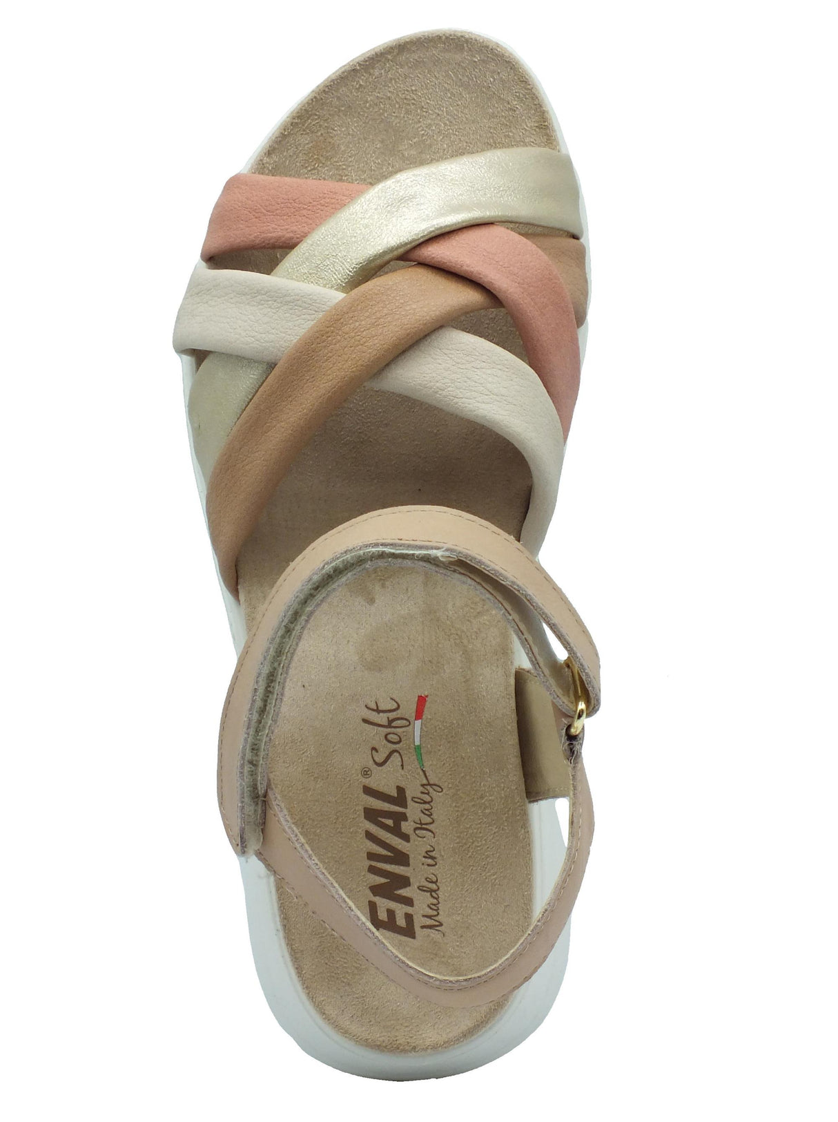 ENVAL Soft ENVAL Soft 5788622 Vitello Cast Sandali Confort per Donna in pelle con chiusura a strappo Vitello Cast
