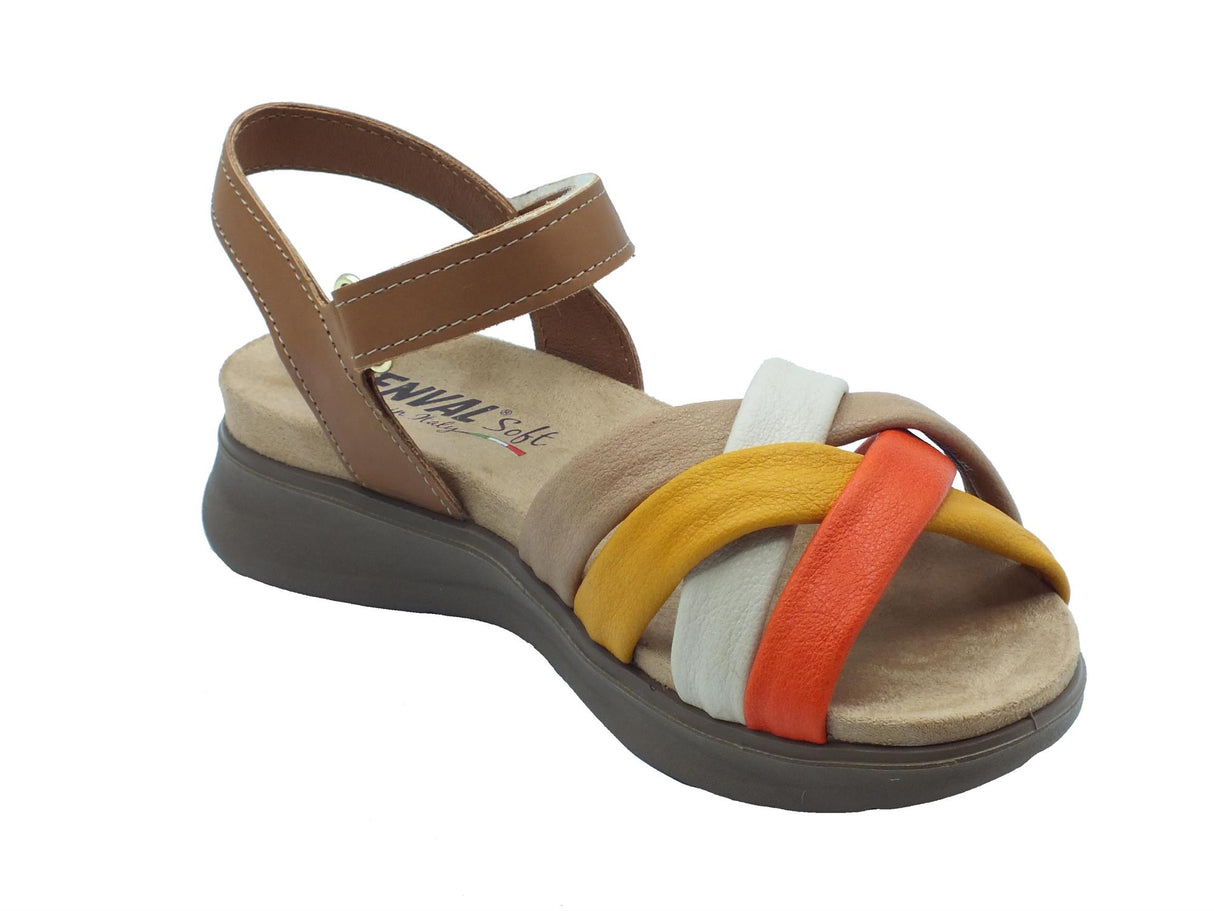 ENVAL Soft ENVAL Soft 5788633 Vitello Beige Sandali Confort per Donna in pelle con chiusura a strappo Vitello Beige