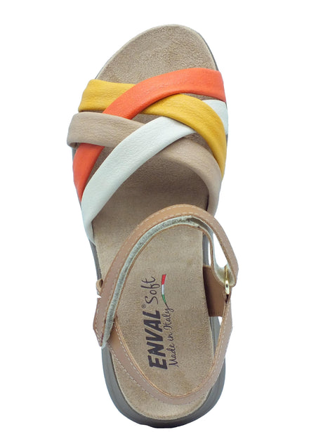 ENVAL Soft ENVAL Soft 5788633 Vitello Beige Sandali Confort per Donna in pelle con chiusura a strappo Vitello Beige