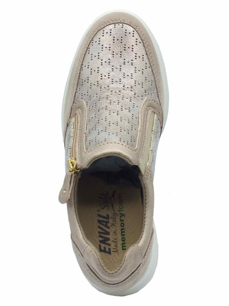 ENVAL Soft ENVAL Soft 5760622 Capra Perlato Nuvolato Taupe Sneakers per Donna con lampo Taupe
