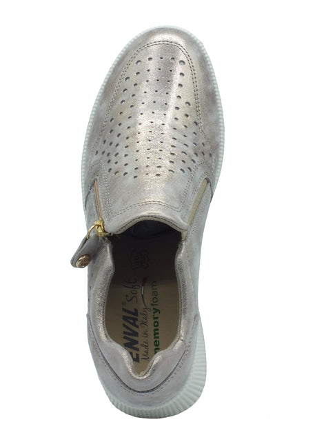 ENVAL Soft ENVAL Soft 5768644 Capra Perlato Nuvolato Taupe Sneakers Confort per Donna con lampo taupe