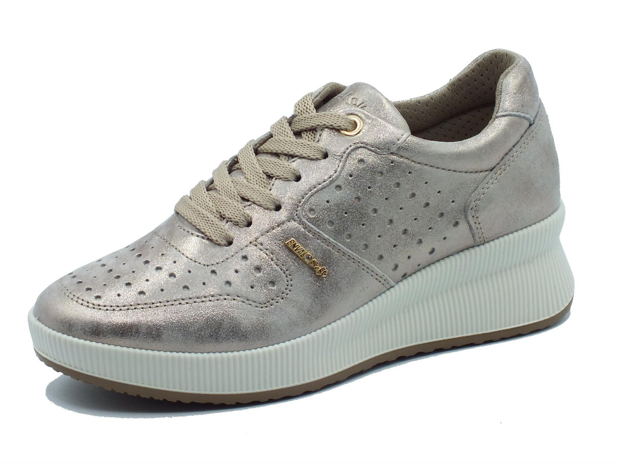ENVAL Soft ENVAL Soft 5768744 Capra Perlato Nuvolato Taupe Sneakers Confort per Donna con lacci Taupe