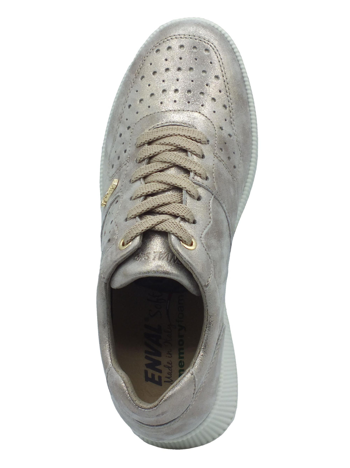 ENVAL Soft ENVAL Soft 5768744 Capra Perlato Nuvolato Taupe Sneakers Confort per Donna con lacci Taupe