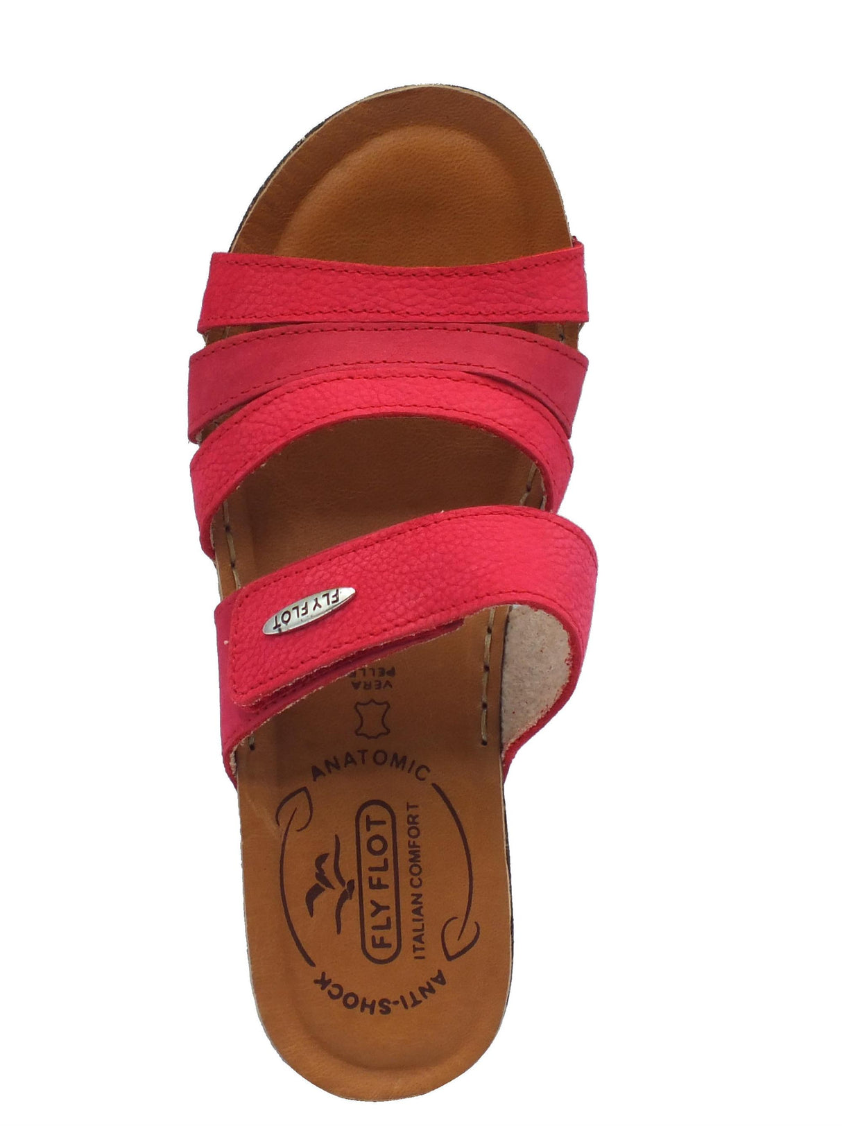 FlyFlot FlyFlot 23 H02 RG Rosso Sandali per Donna in pelle rosso sottopiede antishock Rosso