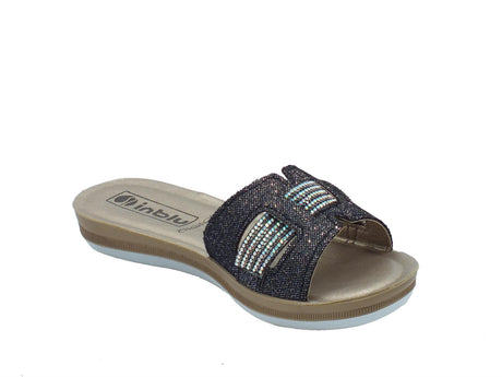 InBlu InBlu BA000050 Nero Ciabatte per Donna in ecopelle Nero