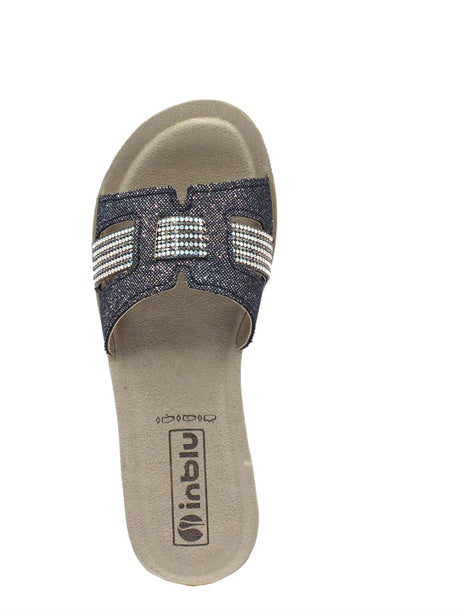InBlu InBlu BA000050 Nero Ciabatte per Donna in ecopelle Nero