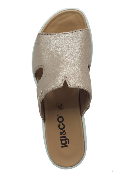 Igi&Co Igi&Co 5668633 Scamosciato Beige Sandali Scalsati per Donna in pelle con zeppa alta Beige