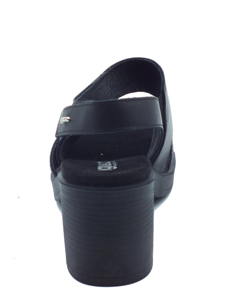 Igi&Co Igi&Co 5676300 Nappa Soft Nero Sandali per Donna in pelle con tacco alto e strappo Nero