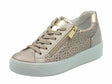 Igi&Co Igi&Co 5658222 Capra Met Wash Champagne Sneakers confort per Donna in pelle con lacci e lampo champagne