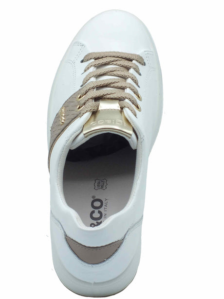 Igi&Co Igi&Co 5658500 Nappa Soft Bianco Sneakers sportive per Donna in pelle con zeppa bassa Bianco