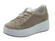 Igi&Co Igi&Co 5659511 Scamosciato Avorio Sneakers sportive per Donna in nabuk traforato con zeppa alta avorio