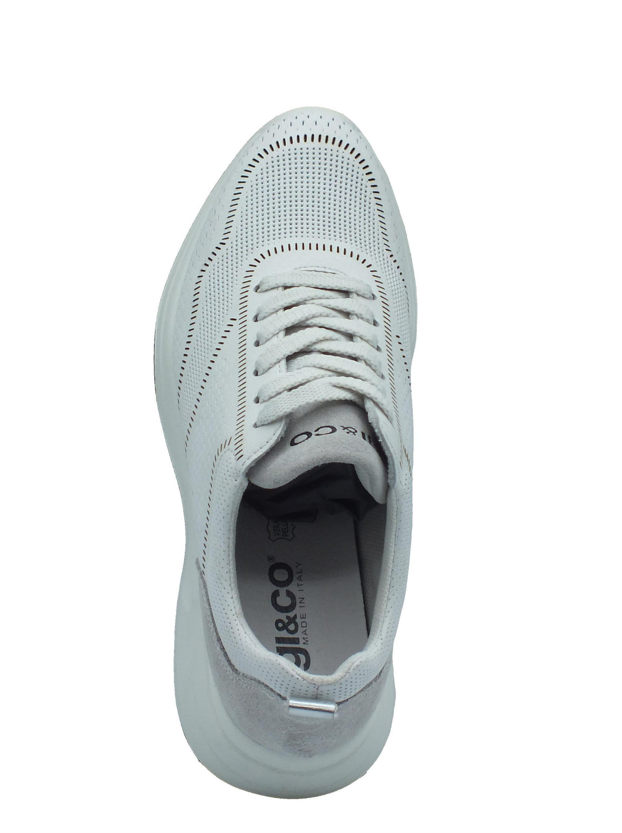 Igi&Co Igi&Co 5664600 Fio Bott Bianco Sneakers per Donna in pelle con zeppa alta Bianco