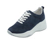 Igi&Co Igi&Co 5664622 Scamosciato Jeans Sneakers per Donna in nabuk blue con zeppa alta Jeans