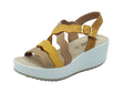Igi&Co Igi&Co 5668533 Nabuk Liscio Giallo Beige Sandali per Donna con zeppa alta con fibietta Giallo Beige