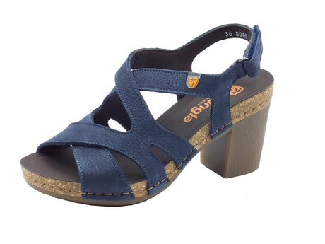 Jungla Jungla Sandali tacco alto Donna 8005 Forest Deep Blu pelle blu Deep Blu