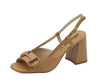 Melluso Melluso S436 Legno Sandali per Donna in pelle tacco alto marrone