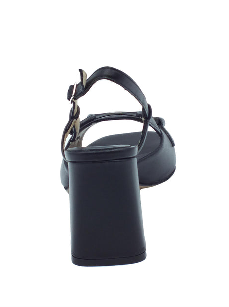 Melluso Melluso S436 Nero Sandali per Donna in pelle tacco alto Nero
