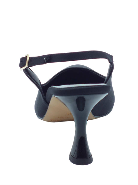 Nacrèe Nacree 2164K001 Raso Nero Decolte a punta per Donna elegante tacco alto Nero