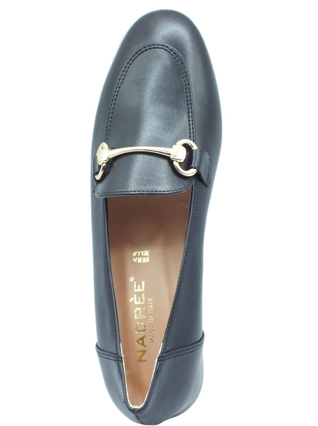 Nacrèe Nacrèe 715004 CAP Nero Mocassini Classici per donna in ecopelle con tacco basso Nero