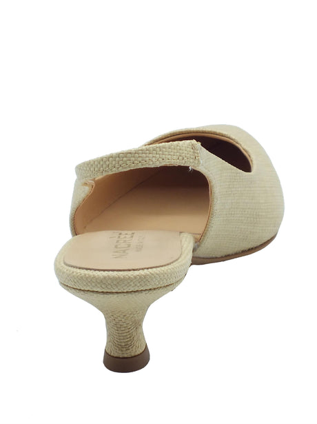 Nacrèe Nacrèe 894M002 OASI Paglia Decolte a punta per donna in tessuto beige con tacco basso beige