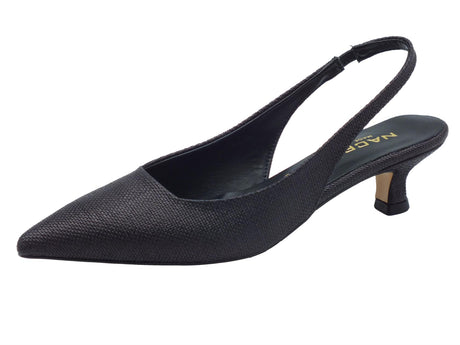 Nacrèe Nacrèe 894M002 OASI Nero Decolte a punta per donna in tessuto con tacco basso Nero