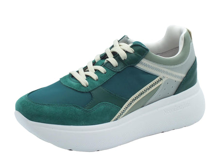 Nero Giardini NeroGiardini E306386D Colorado Bomber Quadrifoglio Sneakers sportiva Donna nabuk tessuto verde verde