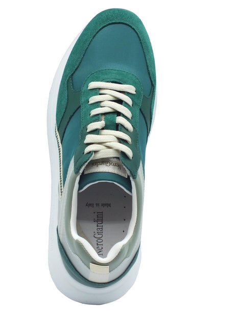 Nero Giardini NeroGiardini E306386D Colorado Bomber Quadrifoglio Sneakers sportiva Donna nabuk tessuto verde verde