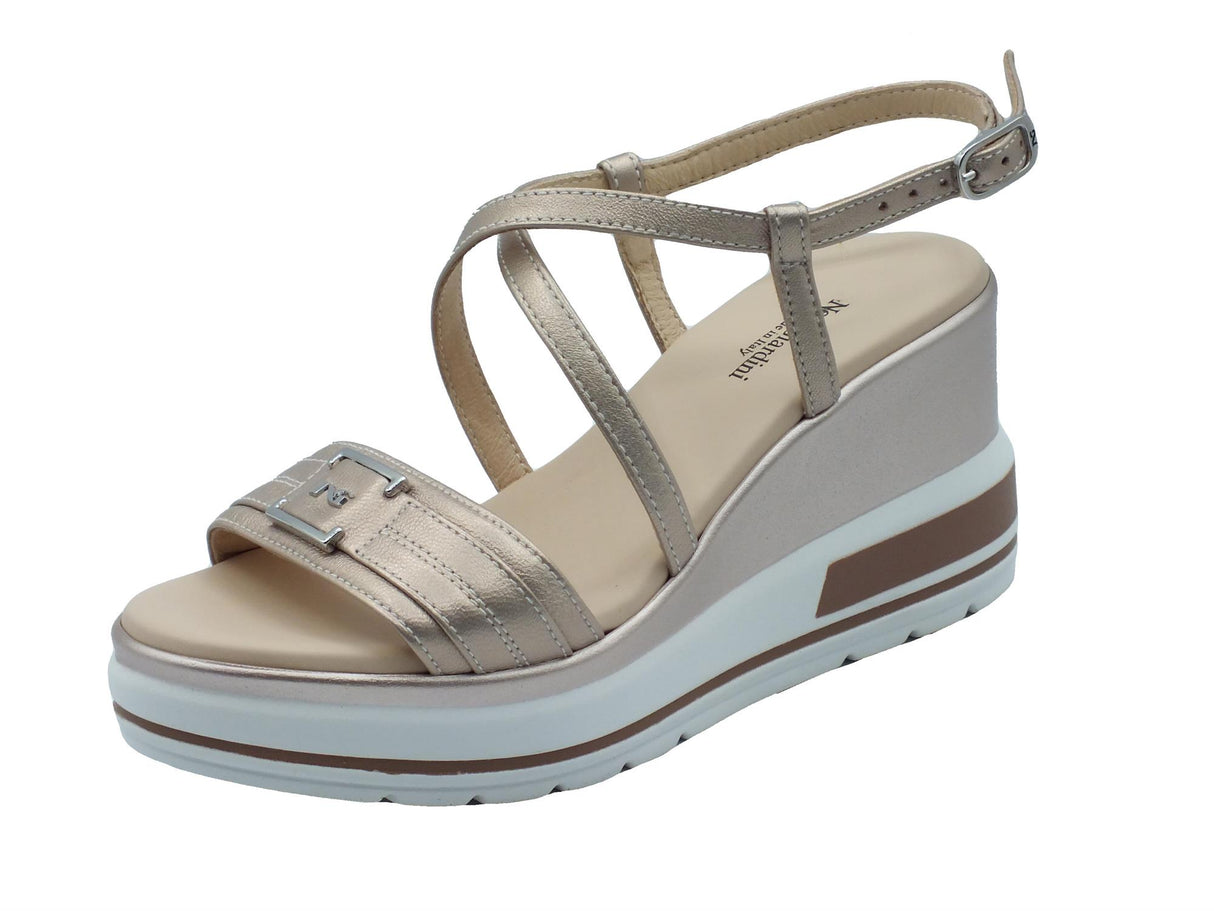 Nero Giardini NeroGiardini E307700D Etoile Saturn Sandali per Donna in pelle con zeppa alta e fibietta Etoile Saturn