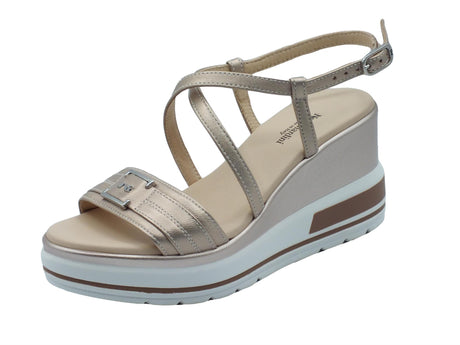 Nero Giardini NeroGiardini E307700D Etoile Saturn Sandali per Donna in pelle con zeppa alta e fibietta Etoile Saturn