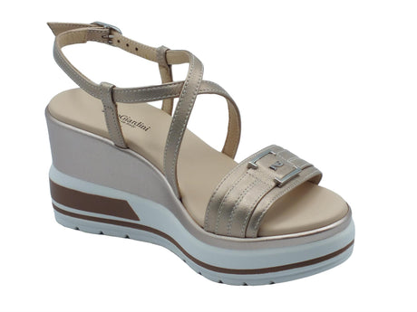 Nero Giardini NeroGiardini E307700D Etoile Saturn Sandali per Donna in pelle con zeppa alta e fibietta Etoile Saturn