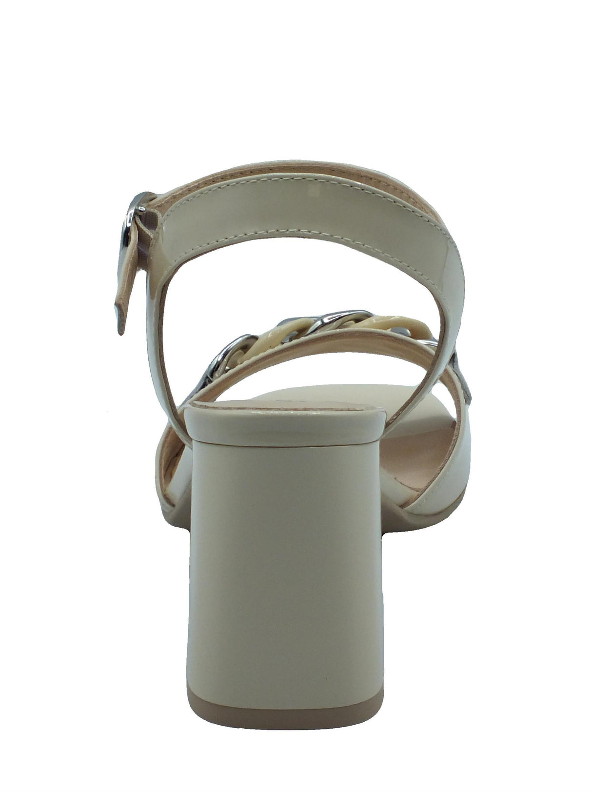 Nero Giardini NeroGiardini E410230D Athos Latte Sandali Eleganti per Donna in vernice bianco con tacco alto Latte