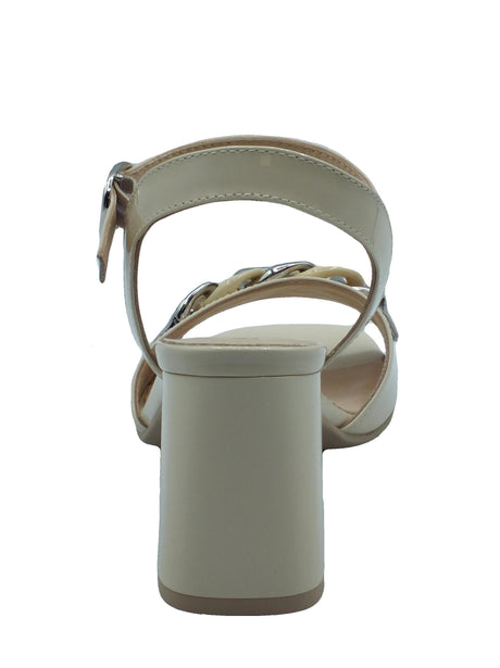 Nero Giardini NeroGiardini E410230D Athos Latte Sandali Eleganti per Donna in vernice bianco con tacco alto Latte