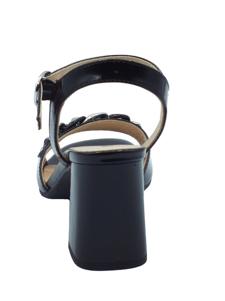 Nero Giardini NeroGiardini E410230D Athos Nero Sandali Eleganti per Donna in vernice con tacco alto Nero