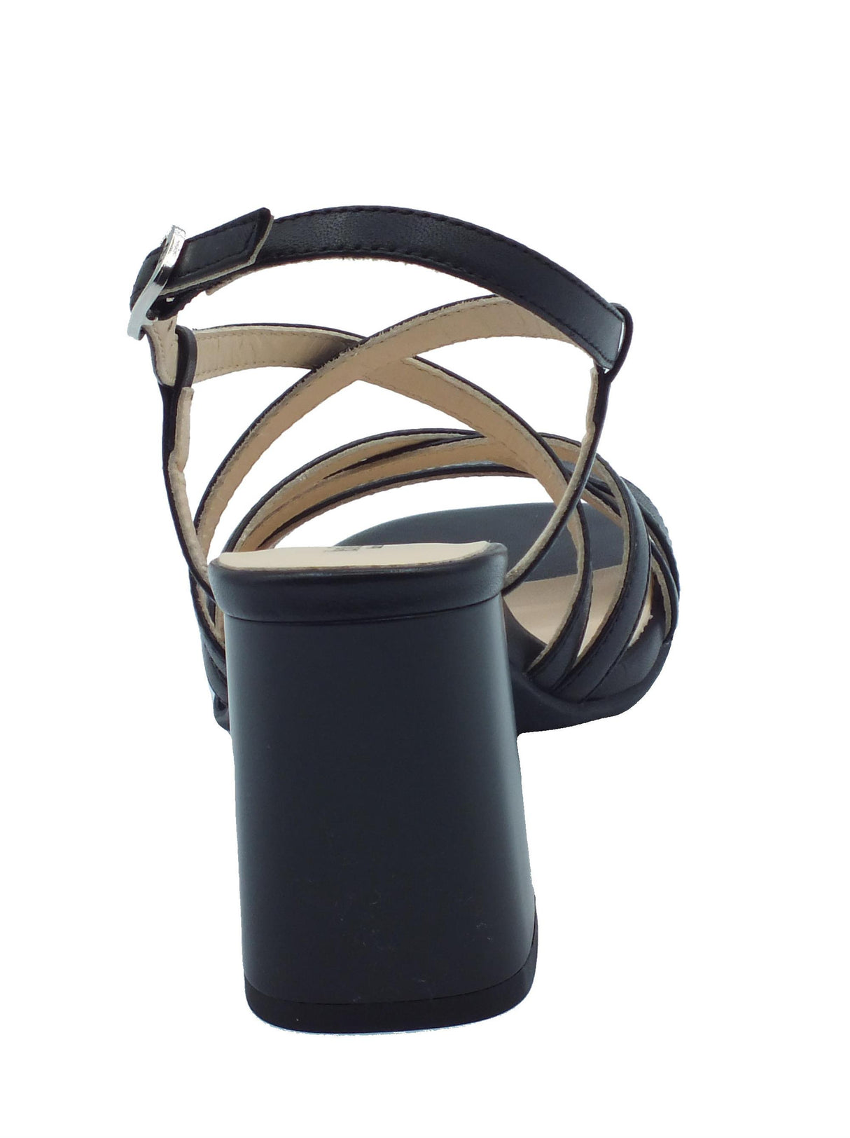 Nero Giardini NeroGiardini E410231DE Nappa Nero Sandalo per Donna in pelle con tacco alto Nero