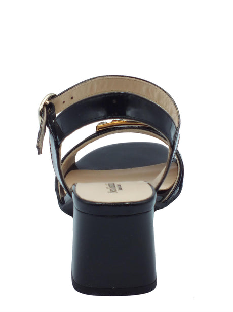 Nero Giardini NeroGiardini E410242D Athos Nero Sandali Eleganti per Donna in vernice con tacco medio Nero