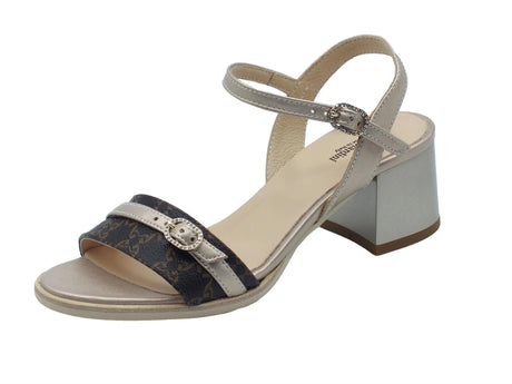 Nero Giardini NeroGiardini E410430D Giove Etoile Saturn Sandalo per Donna in pelle con tacco medio e brillanti Etoile Saturn