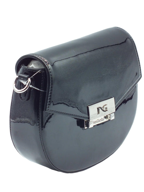 Nero Giardini NeroGiardini E443711D Venus Nero Tracollina in vernice per Donna con pattina e clip Nero