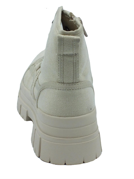 OXS OXS Kyla OXW202200 Off White Anfibi per Donna in tessuto tecnico bianco zeppa alta Off White