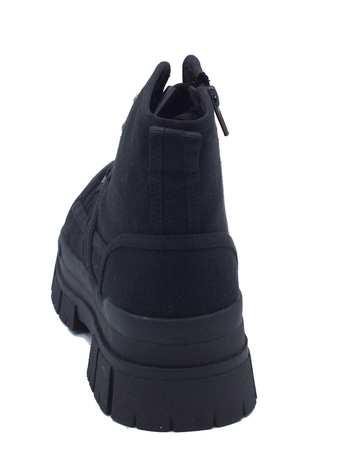 OXS OXS Kyla OXW202201 Black Anfibi per Donna in tessuto tecnico nero zeppa alta Black