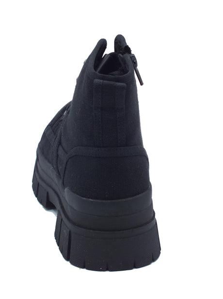 OXS OXS Kyla OXW202201 Black Anfibi per Donna in tessuto tecnico nero zeppa alta Black