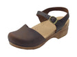 Sanita Sanita 474048 Antique brown Sandali modello zoccolo per Donna in pelle ingrassata marrone Antique brown