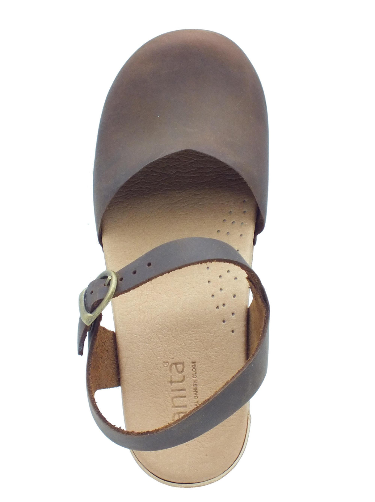 Sanita Sanita 474048 Antique brown Sandali modello zoccolo per Donna in pelle ingrassata marrone Antique brown
